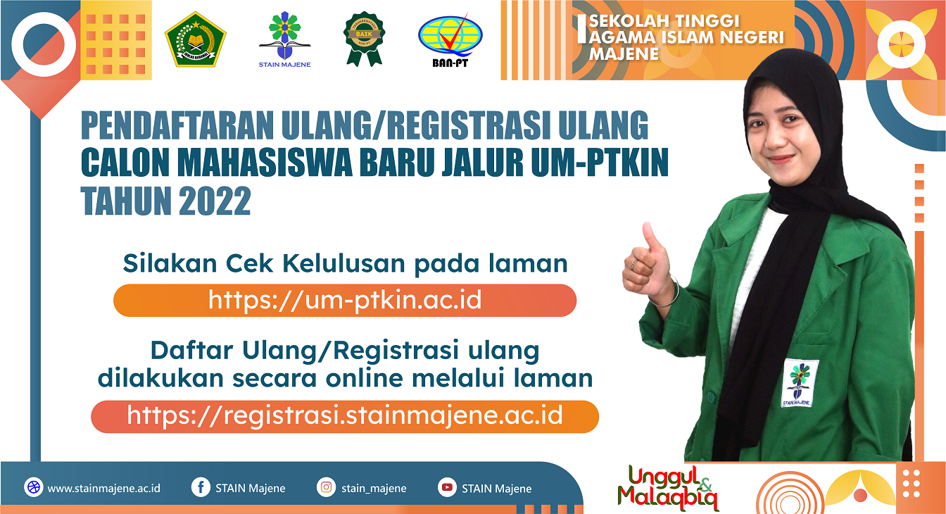 Pendaftaran Ulang / Registrasi Ulang Mahasiswa Baru Jalur UM