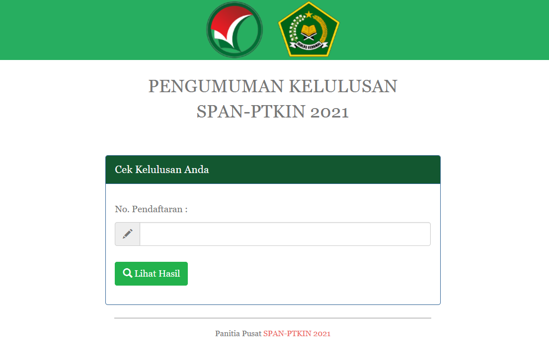 Pengumuman Hasil Seleksi Jalur SPAN-PTKIN 2022