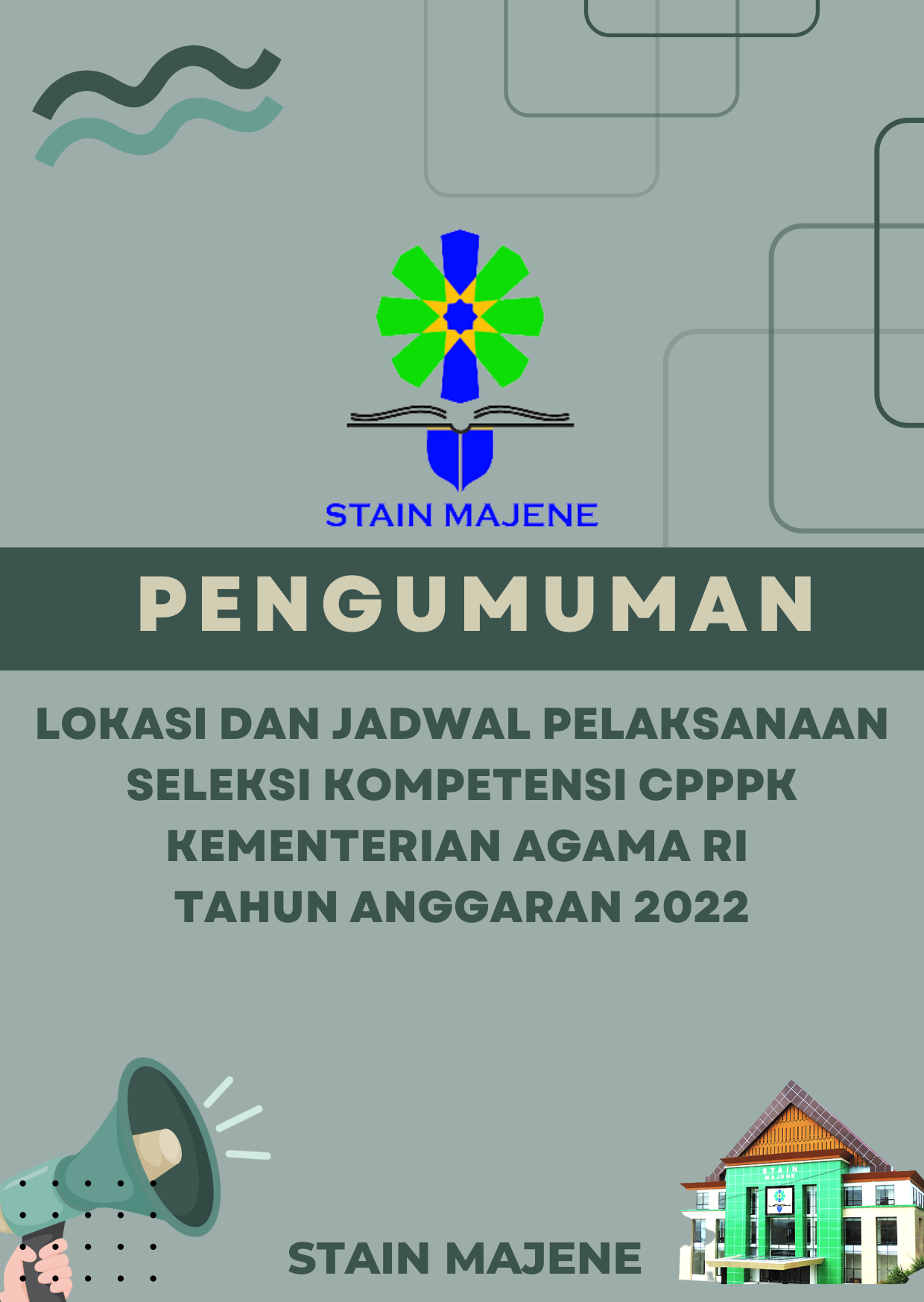 LOKASI DAN JADWAL PELAKSANAAN CP3K KEMENAG RI TA.2022