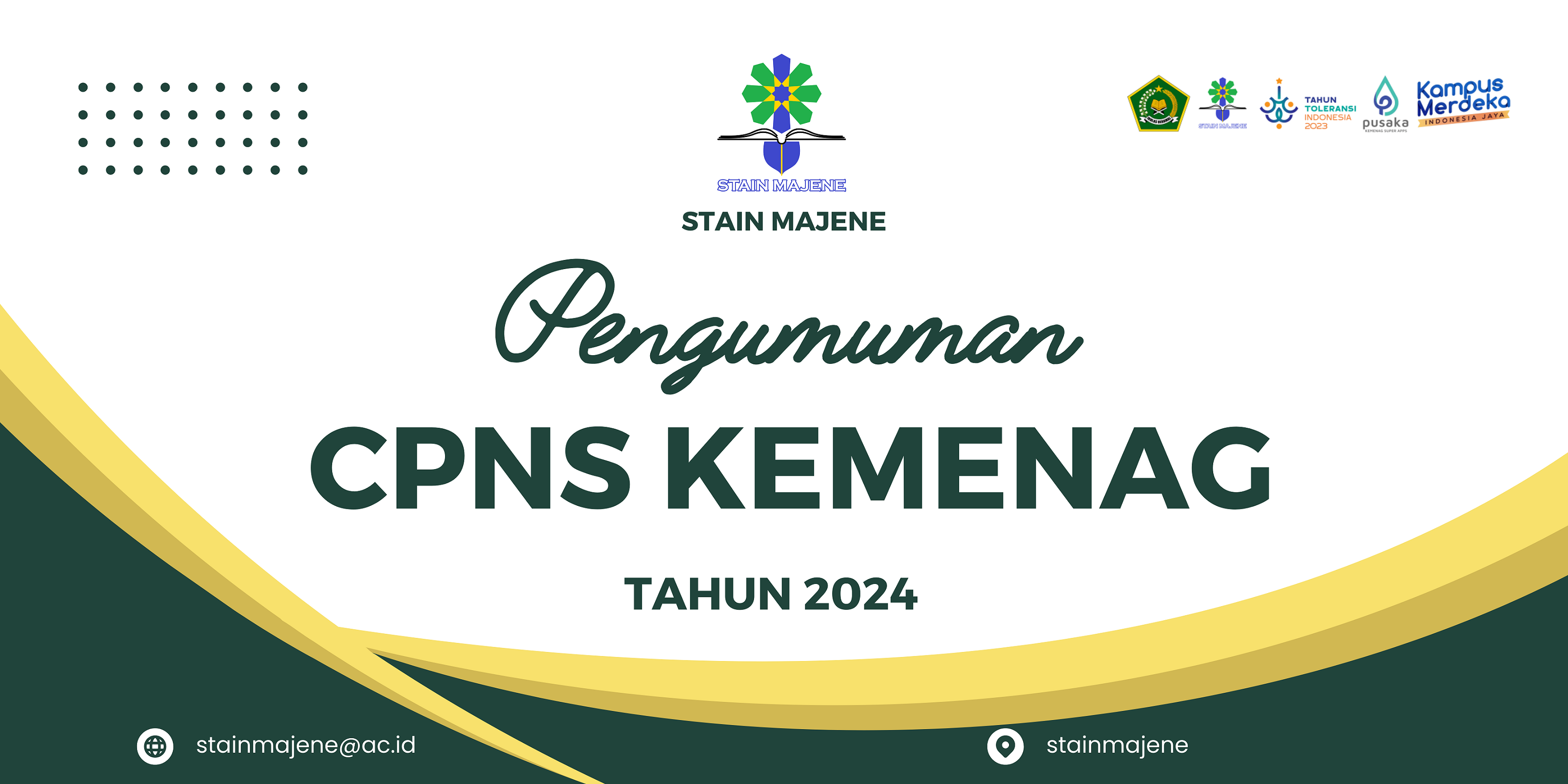 PENGUMUMAN PENERIMAAN CPNS KEMENTERIAN AGAMA TAHUN 2024