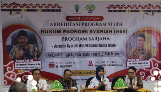 STAIN MAJENE LAKSANAKAN ASESMEN LAPANGAN AKREDITASI PRODI HUKUM EKONOMI SYARIAH (HES)
