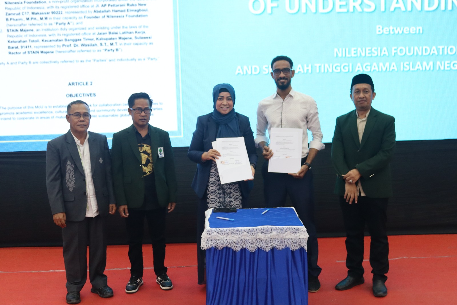 PENANDATANGANAN MoU STAIN MAJENE DAN NILENESIA FOUNDATION