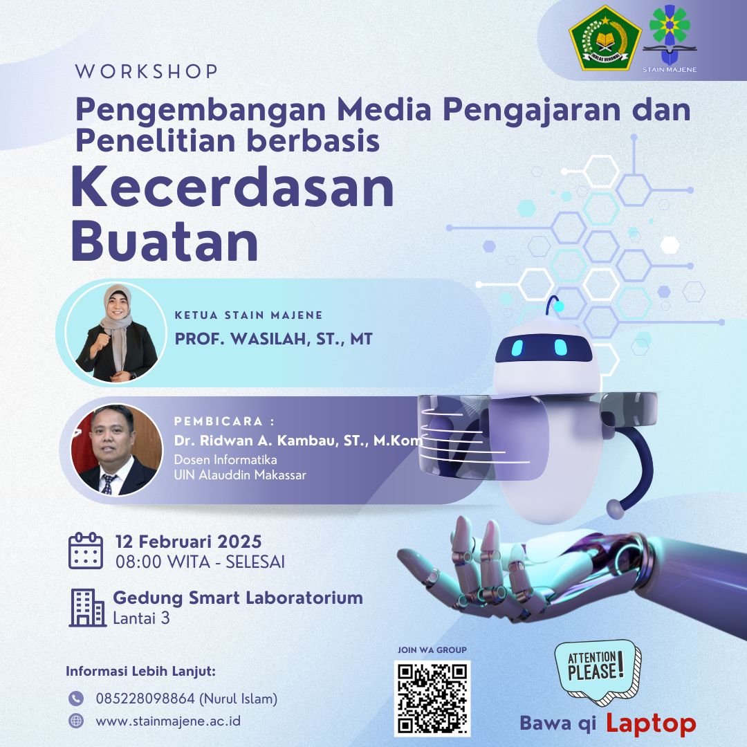 STAIN Majene Gelar Workshop Pengembangan Media Pengajaran dan Penelitian Berbasis Kecerdasan Buatan